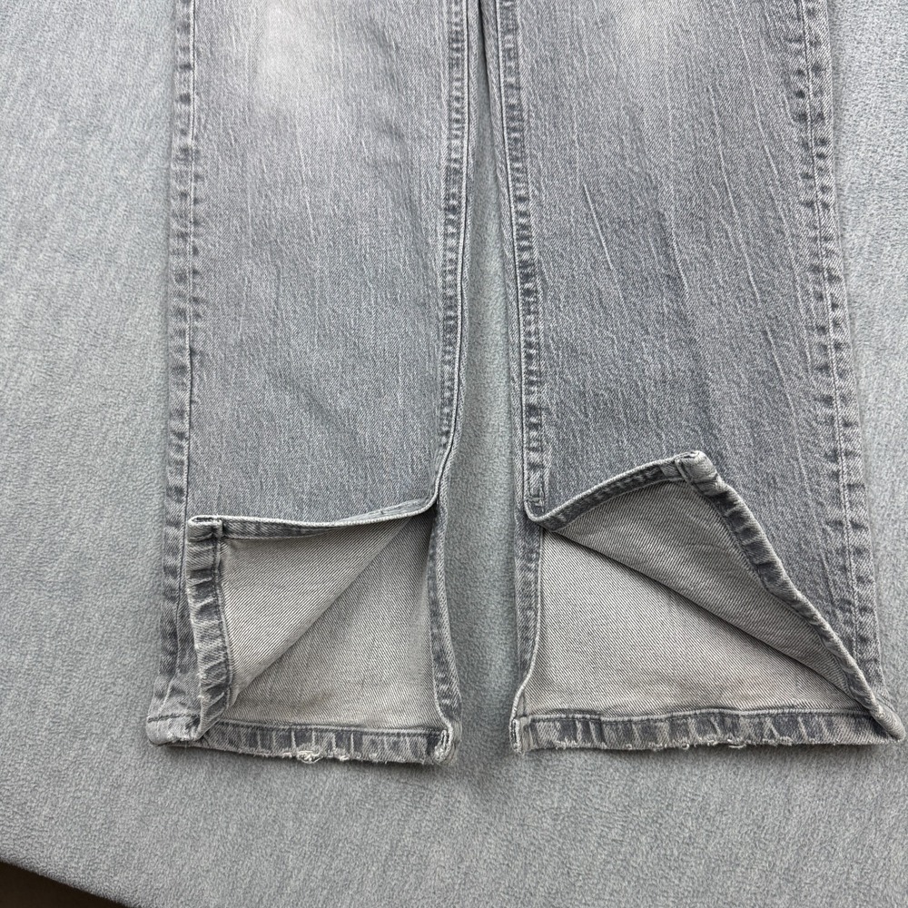 Zara Jeans Womens 4 Fit 26X32 Gray Washed Slim Straight Denim Casual‎ Mid Rise - Picture 9 of 12